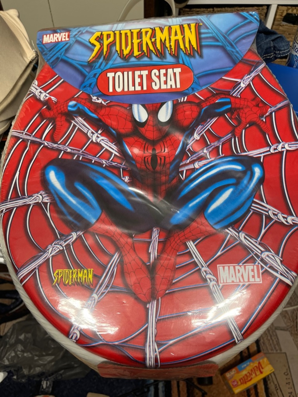Marvel Spider-Man Red & Blue Graphic Toilet Seat Cover